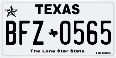 TX license plate BFZ0565