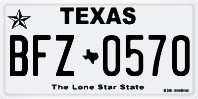 TX license plate BFZ0570