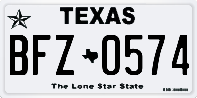TX license plate BFZ0574