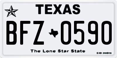 TX license plate BFZ0590