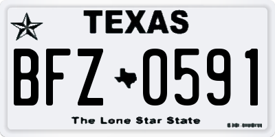 TX license plate BFZ0591