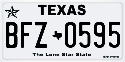 TX license plate BFZ0595
