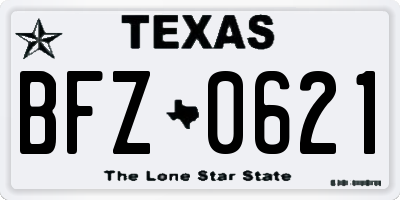 TX license plate BFZ0621