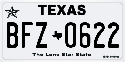 TX license plate BFZ0622