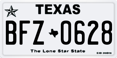 TX license plate BFZ0628
