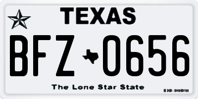 TX license plate BFZ0656