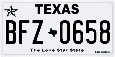 TX license plate BFZ0658