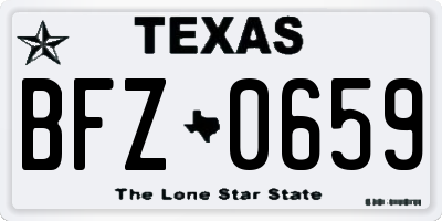TX license plate BFZ0659