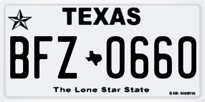 TX license plate BFZ0660