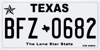 TX license plate BFZ0682