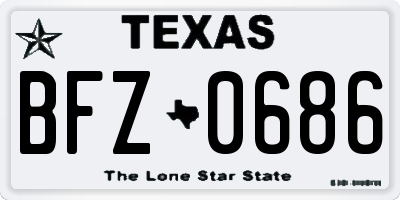 TX license plate BFZ0686