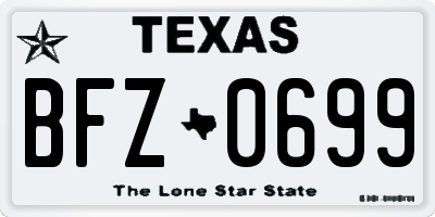 TX license plate BFZ0699