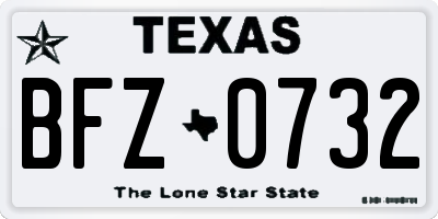 TX license plate BFZ0732