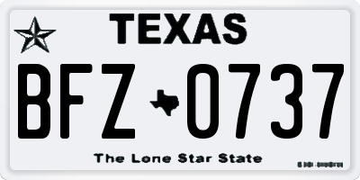 TX license plate BFZ0737