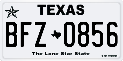 TX license plate BFZ0856