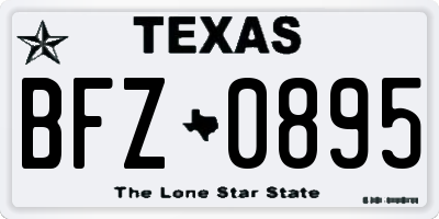 TX license plate BFZ0895