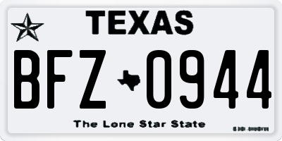 TX license plate BFZ0944