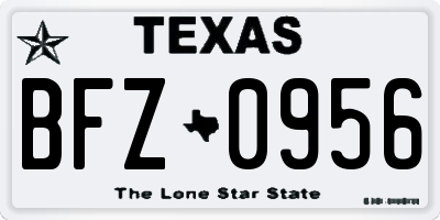 TX license plate BFZ0956