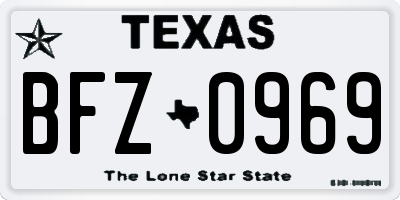 TX license plate BFZ0969