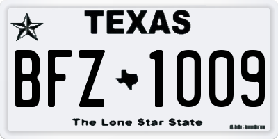 TX license plate BFZ1009
