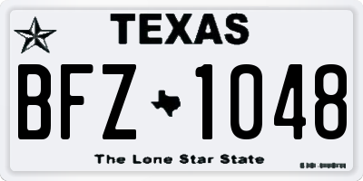 TX license plate BFZ1048