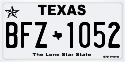 TX license plate BFZ1052