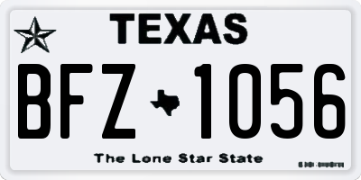 TX license plate BFZ1056
