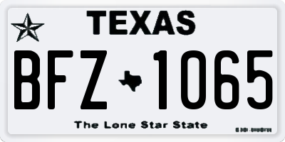 TX license plate BFZ1065