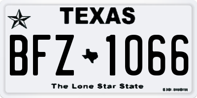 TX license plate BFZ1066