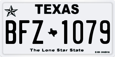 TX license plate BFZ1079