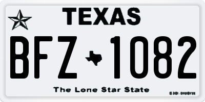 TX license plate BFZ1082