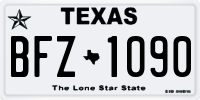 TX license plate BFZ1090
