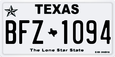 TX license plate BFZ1094