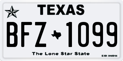 TX license plate BFZ1099