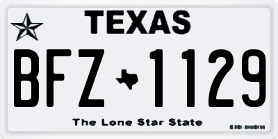 TX license plate BFZ1129