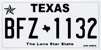 TX license plate BFZ1132
