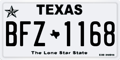 TX license plate BFZ1168