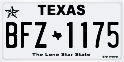 TX license plate BFZ1175