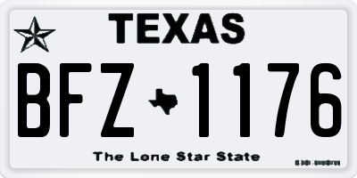 TX license plate BFZ1176