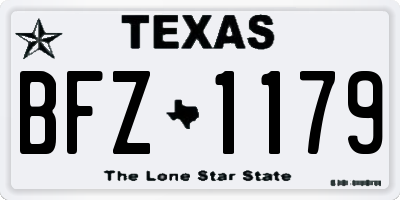 TX license plate BFZ1179