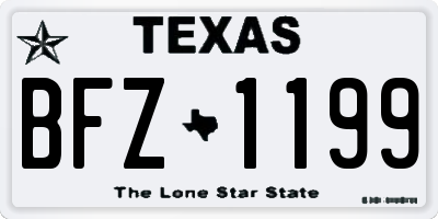 TX license plate BFZ1199