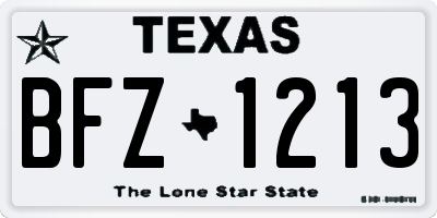 TX license plate BFZ1213