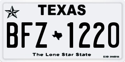 TX license plate BFZ1220