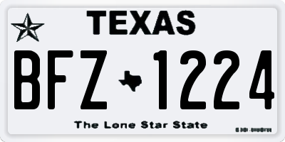 TX license plate BFZ1224