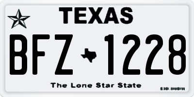 TX license plate BFZ1228