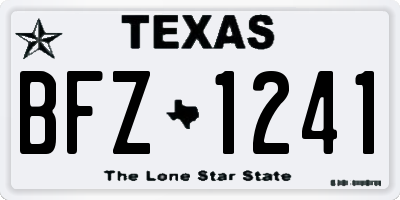 TX license plate BFZ1241
