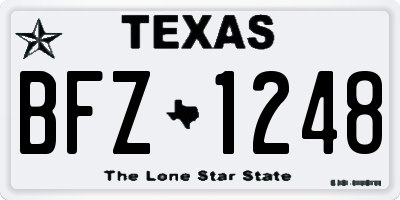 TX license plate BFZ1248