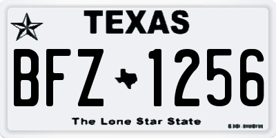 TX license plate BFZ1256