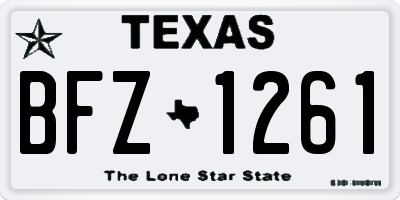 TX license plate BFZ1261