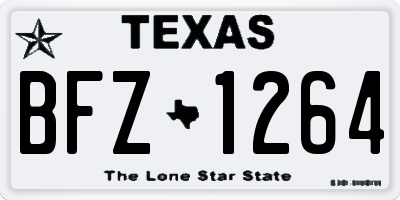 TX license plate BFZ1264